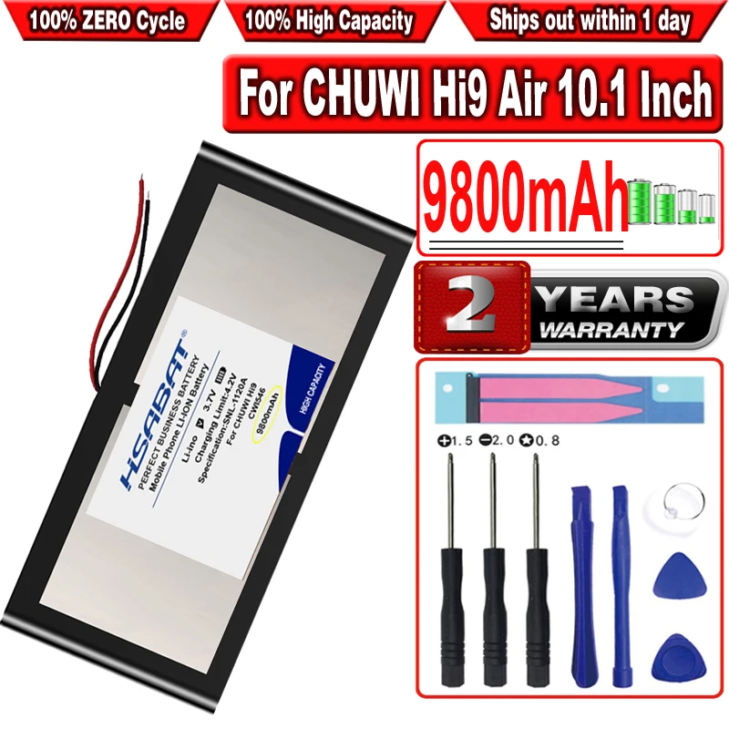 HSABAT 9800 мА/ч, Батарея для CHUWI Hi9 воздуха 10,1 Inch Tablet PC CWI546 литий-полимерный перезаряжаемый аккумулятор замена батарей