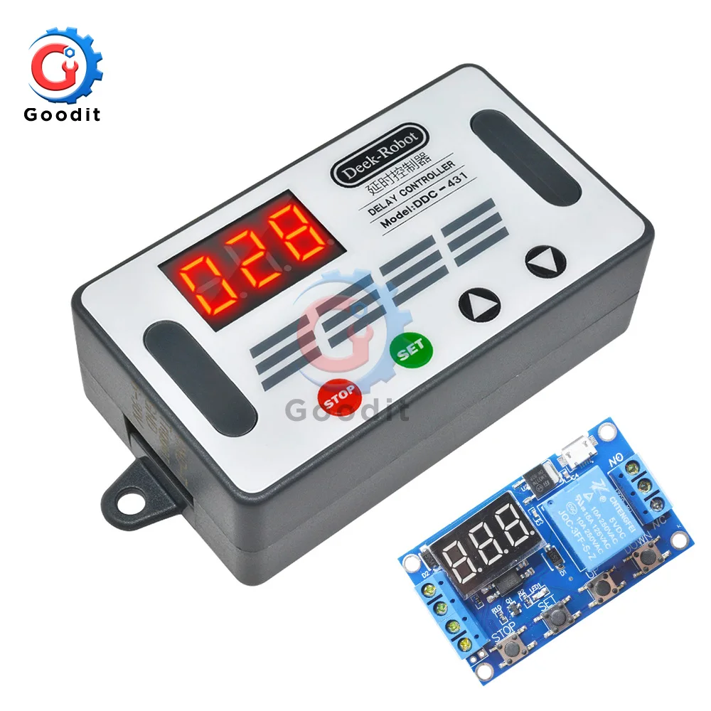 С источником питания от постоянного тока, 6-30V светодиодный Дисплей автоматизации таймер задержки цикла Управление выключения задержки Micro USB реле времени 6 Вт, 9 В, 12 В, 24 В постоянного тока, защита от перенапряжения