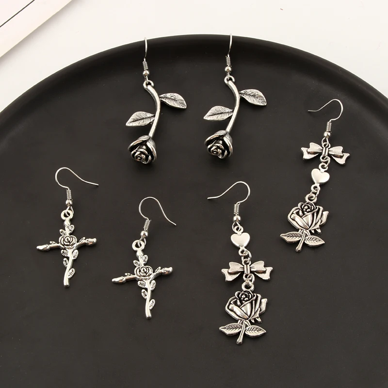 Корейские Изящные серьги с розами Женские Ювелирные изделия подарки для женщин