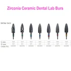 Черные циркониевые керамические стоматологические лабораторные боры для обрезки акриловой смолы, штукатурный стержень 2,35 мм Полировочный инструмент