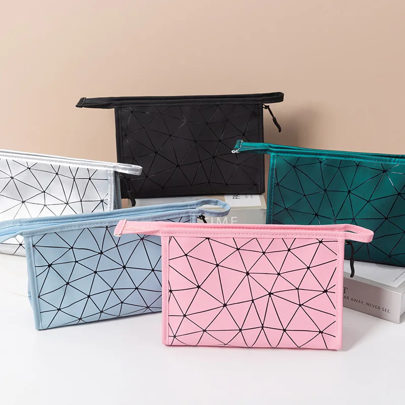 

Korea Profession Rhombus Makeup Bag Women Cosmetic Bags Girl Toiletries Bag Organizer Female Storage Make Up Cases Necessaries