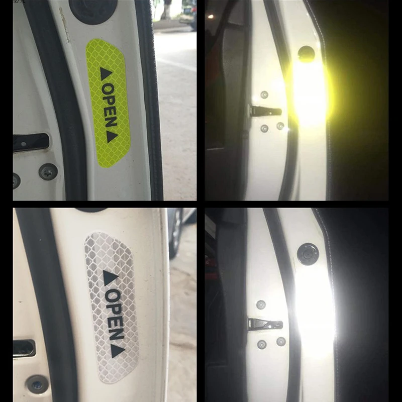 4 шт./компл. наклейки на двери автомобиля сделай сам автомобильная открытая