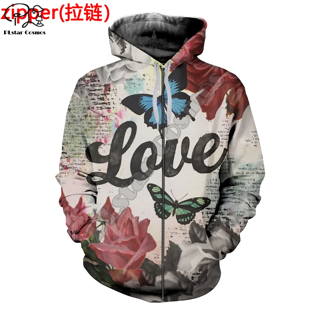 

PLstar Cosmos 3DPrint Animal Butterfly Love Newfashion Unisex Men/Women Harajuku Streetwear Funny Hoodies/Sweatshirt/Zip A19