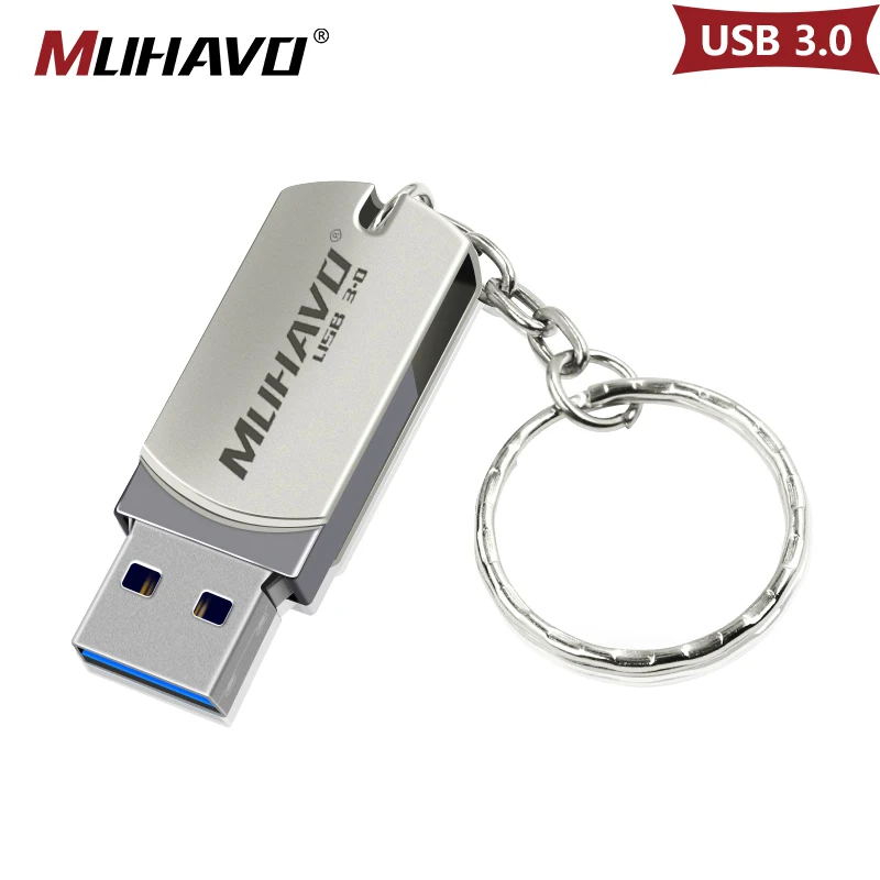 Металлическая usb флешка 3 0 128 ГБ Флешка 64 Гб 32 16 вращающийся 8 карта памяти |