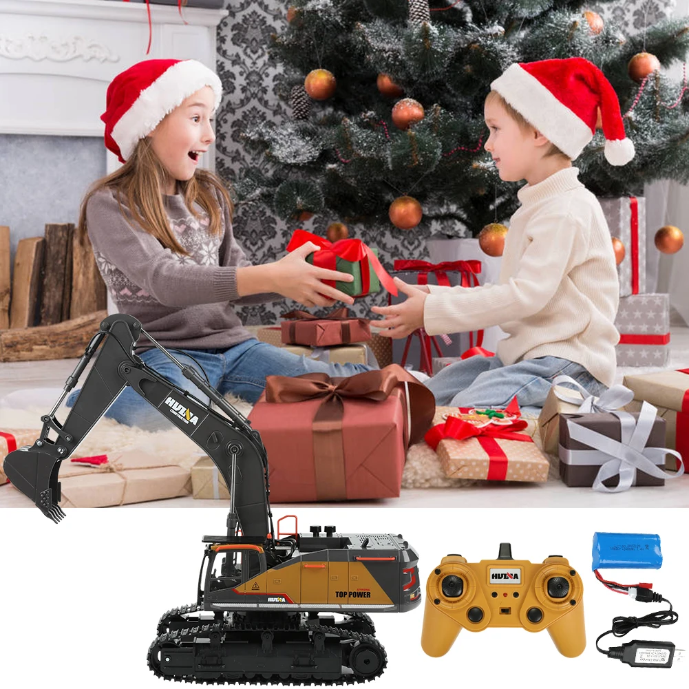 1:14 литая радиоуправляемая экскаватор 22 канальный из сплава с подсветкой и