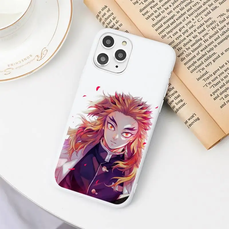 

Kyojuro Rengoku Demon Slayer Phone Case Candy Color for iPhone 6 7 8 11 12 s mini pro X XS XR MAX Plus
