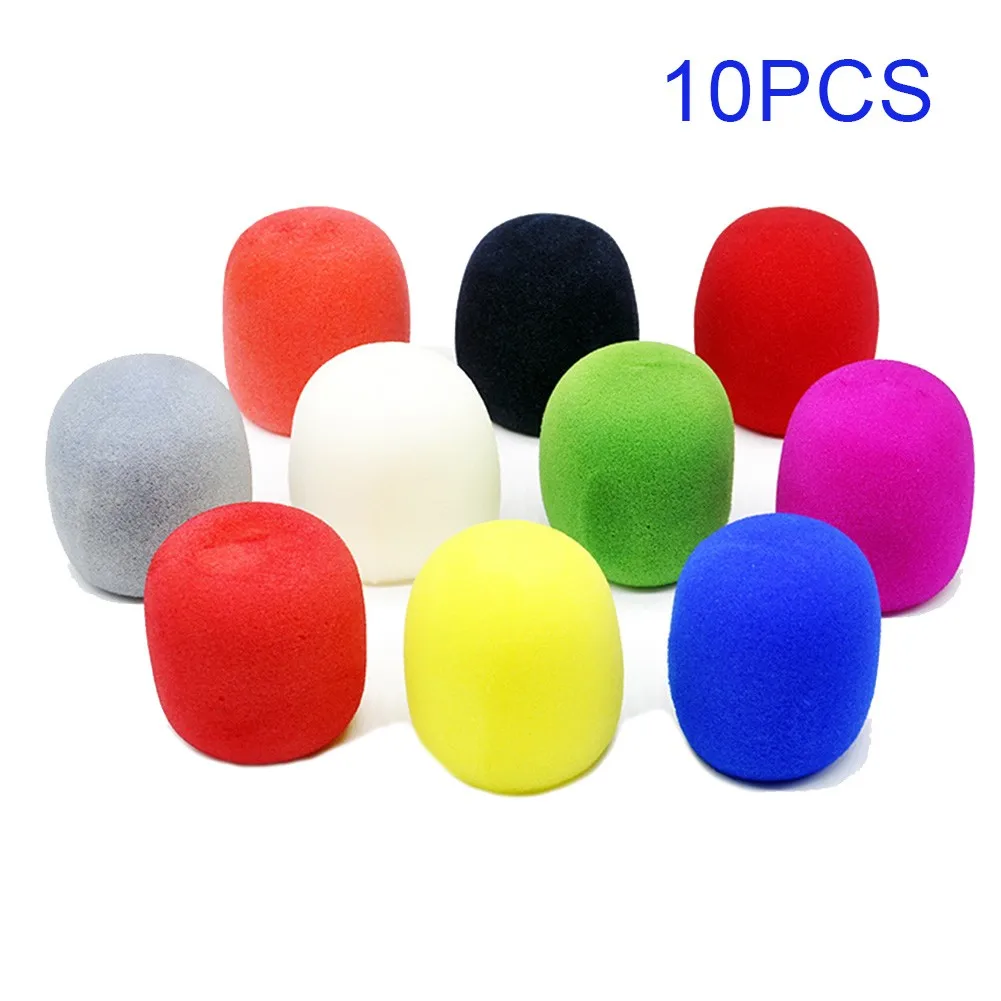 

10 Pcs 10 Colours Microphone Covers Foam Handheld Microphone Windscreen 10 Pack Replacement Mic Covers For Karaoke DJ