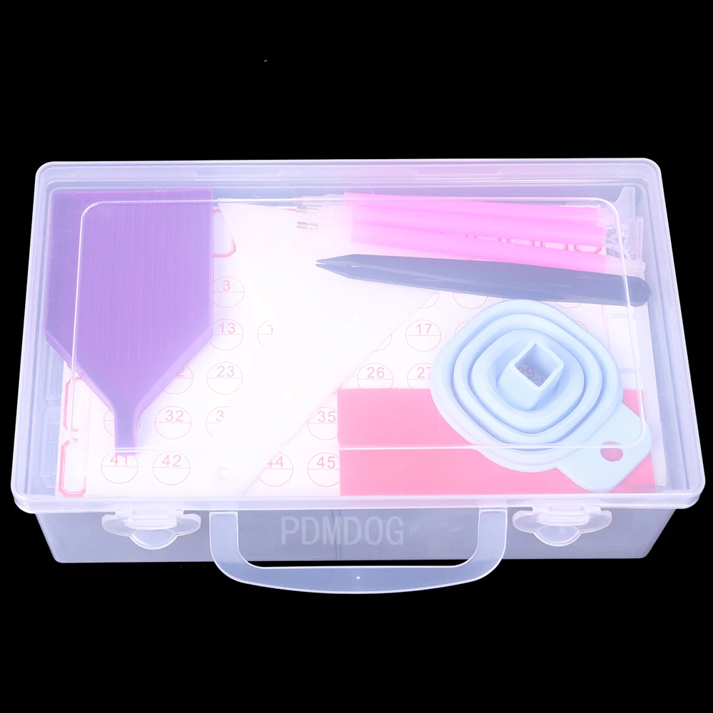 

New High-quality 32/64/96/128 Bottle Diamond Painting Storage Box Portable Bead Storage Container Diamond Painting Accessories