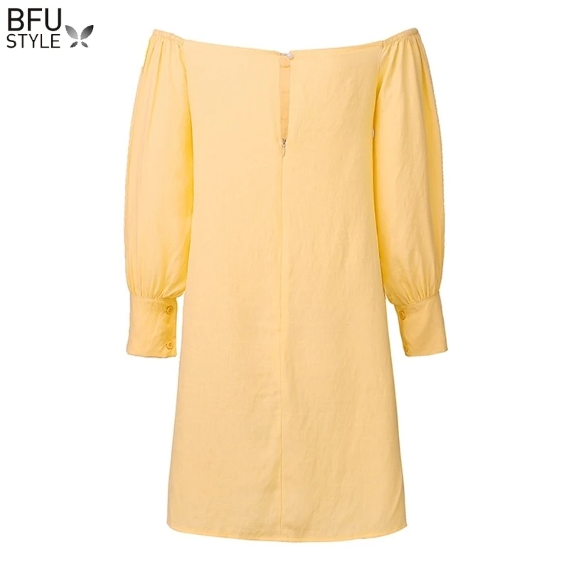 Длинное платье Mouwen с открытыми плечами женские пуговицы мини свободные часы в