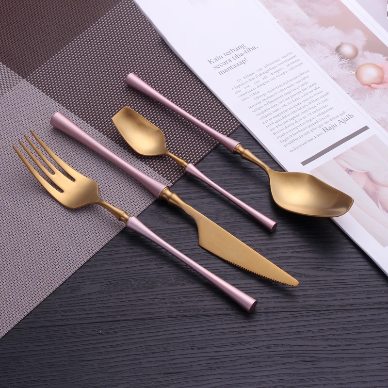 Посуда Нержавеющая сталь набор столовых приборов 4 шт. Кухня Ножи столовая ложка