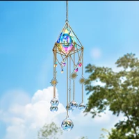 hd large 76mm ab prisms gold geometric modern suncatcher celestial clear crystal balls wall hanging zen decor protection gift