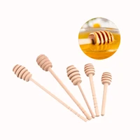 24pcs long handle wooden honey spoon mixing sticks dipper honey extractor for honey jam coffee milk tea dispense kitchen tools