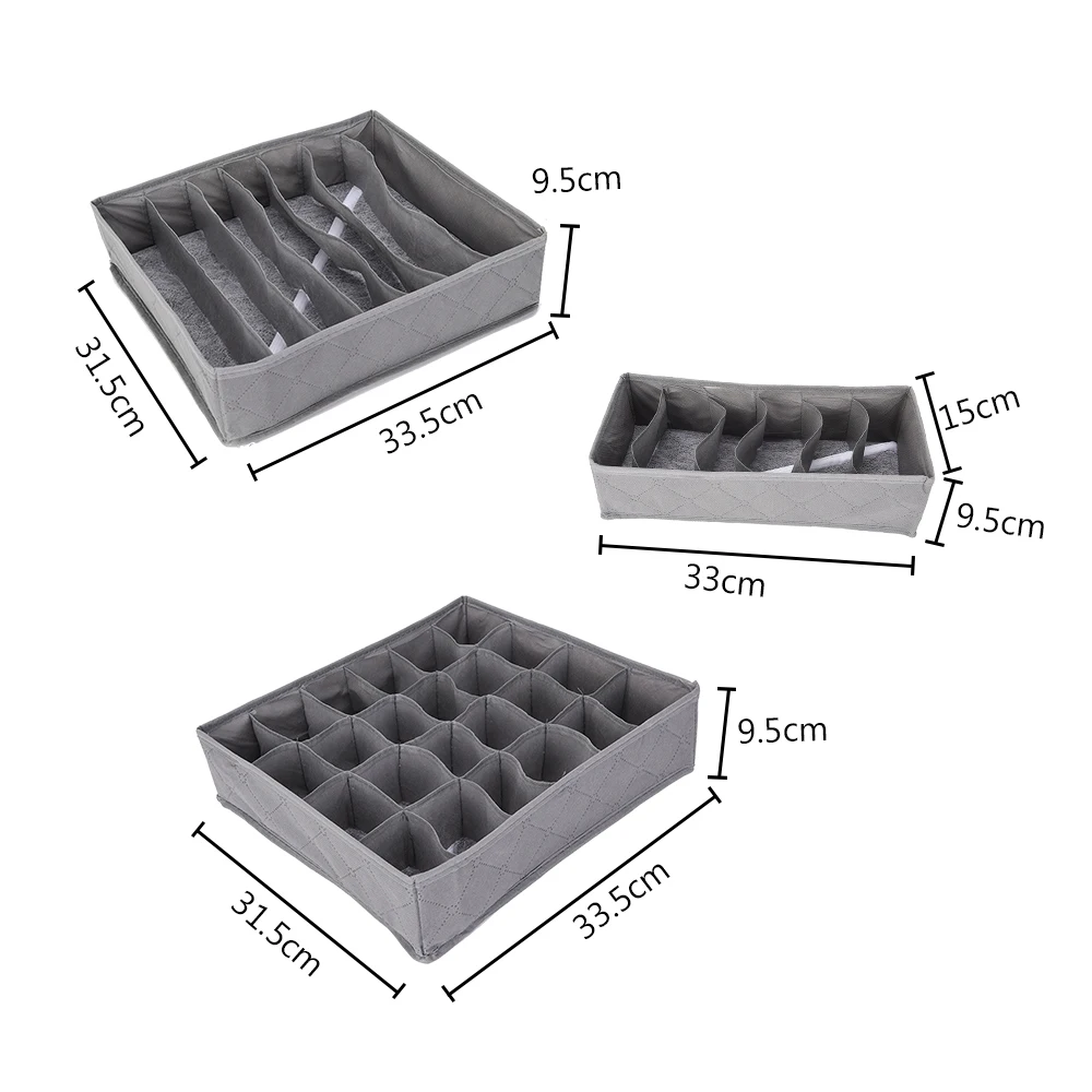 3 шт. Органайзер Ткань из бамбукового волокна коробка для хранения бюстгальтер