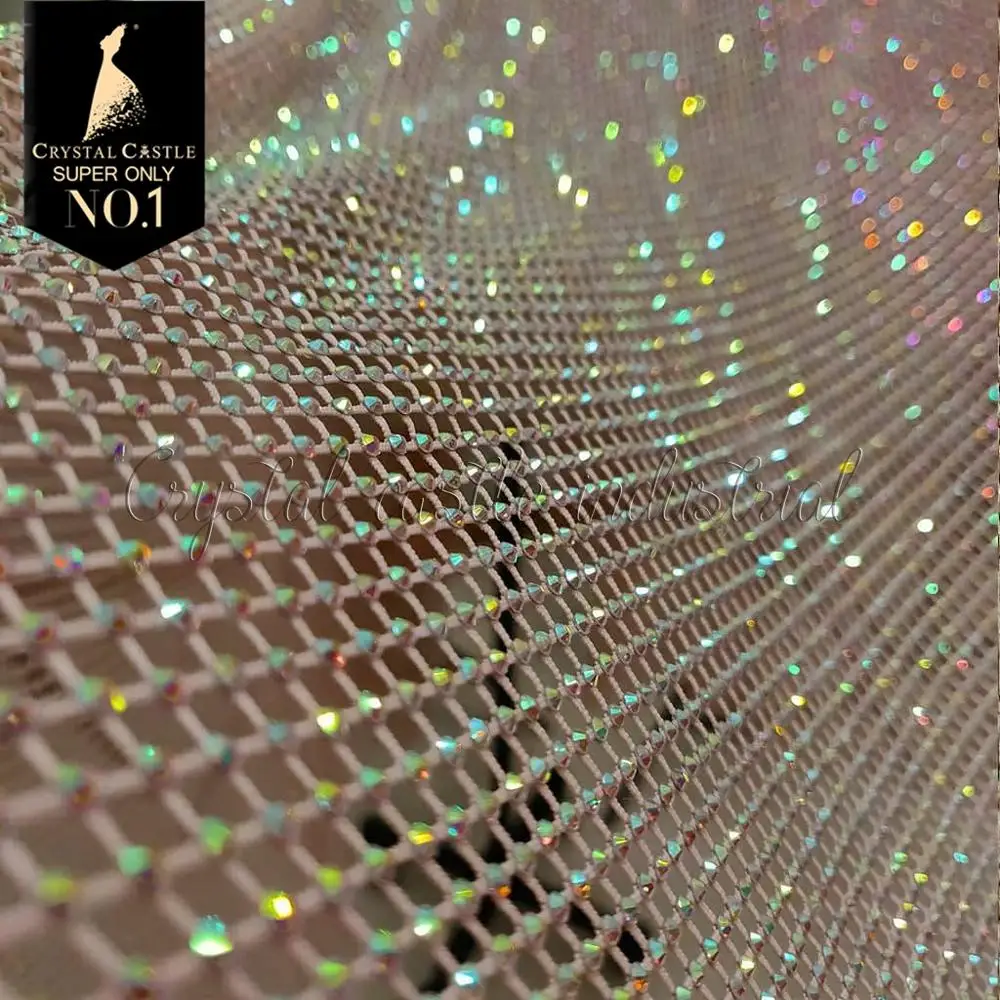 Кристальный замок большой размер 2 ярда бриллиантовая сетка белые AB Камни