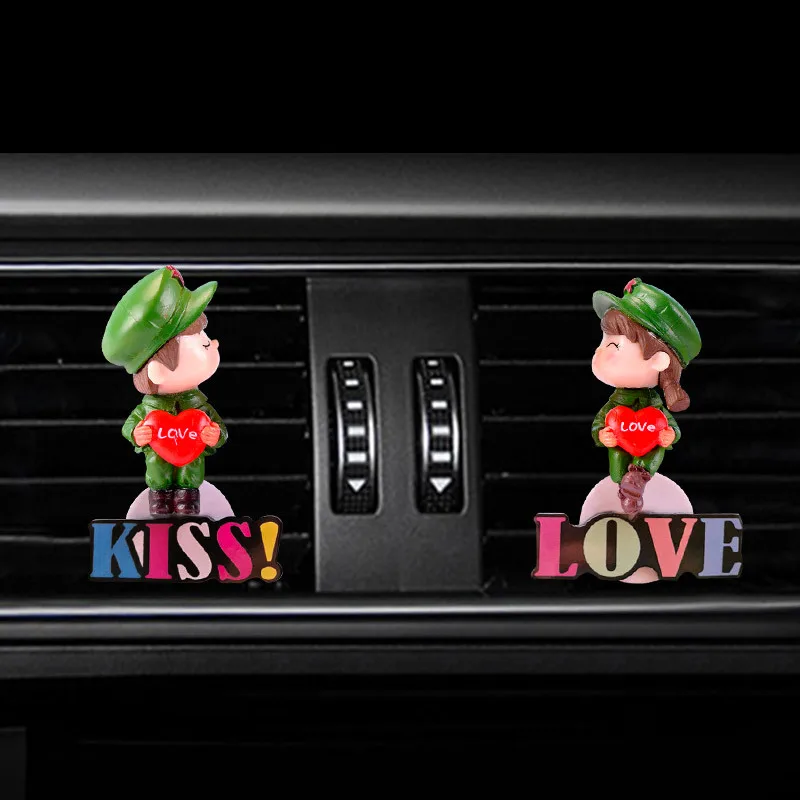 Креативный парный автомобильный парфюм освежитель воздуха вентиляторный в