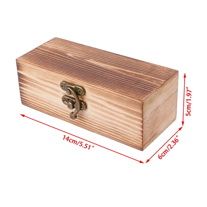 2020 прямоугольная деревянная коробка на петлях ящик для хранения драгоценностей