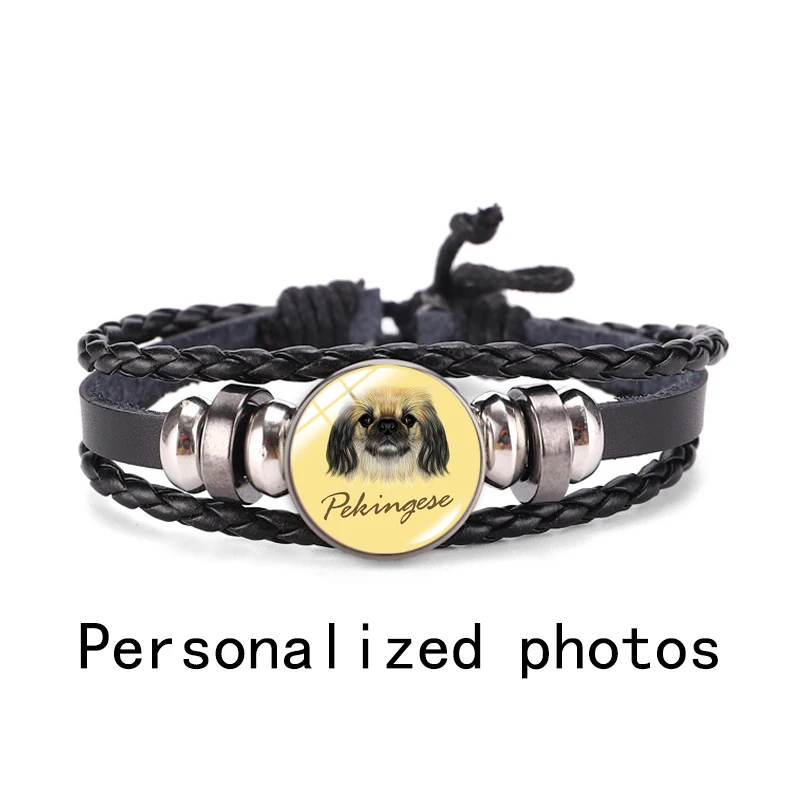 

Couple photo custom bracelet cartoon souvenir friendship pet personalized gift baby lover crystal glass jewelry wholesale
