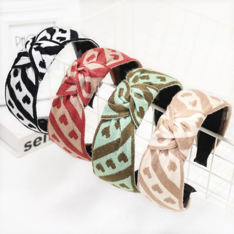 

Korea Style High Quality Knitted Head bands Retro Fashion Hair Accessories Women Hair Band Crown Headbands For Women Headwear