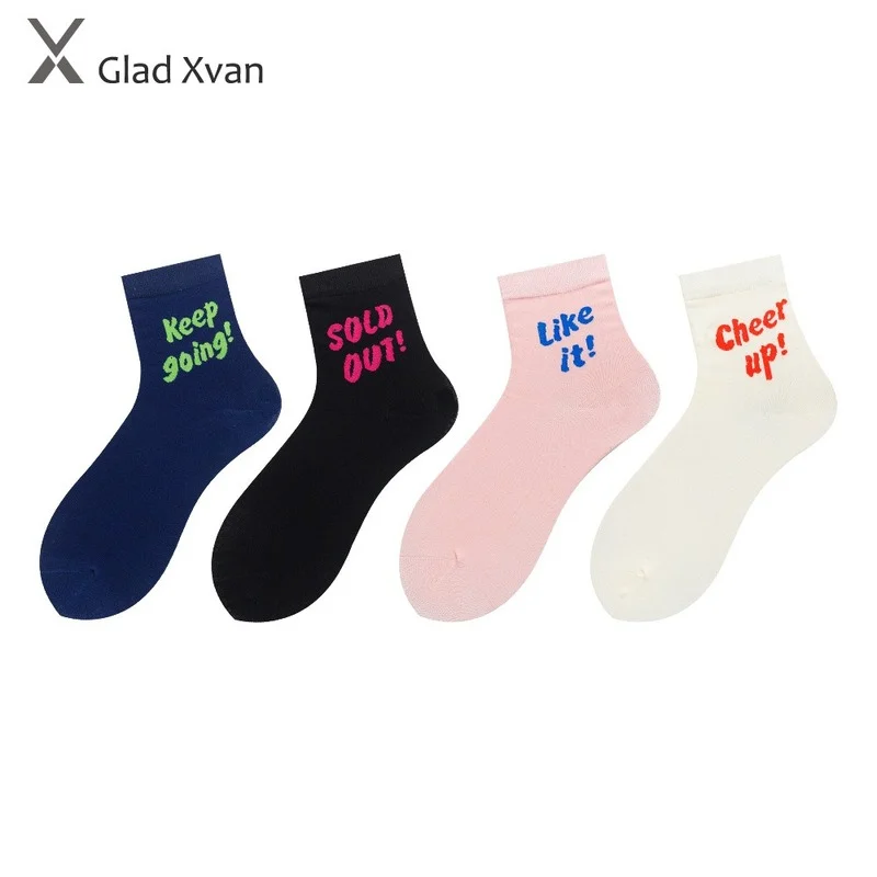 

Autumn and Winter Ins Net Red Medium Tube Socks New Cheer Up Socks Women's Trendy Socks Harajuku Short Socks Trendy Socks