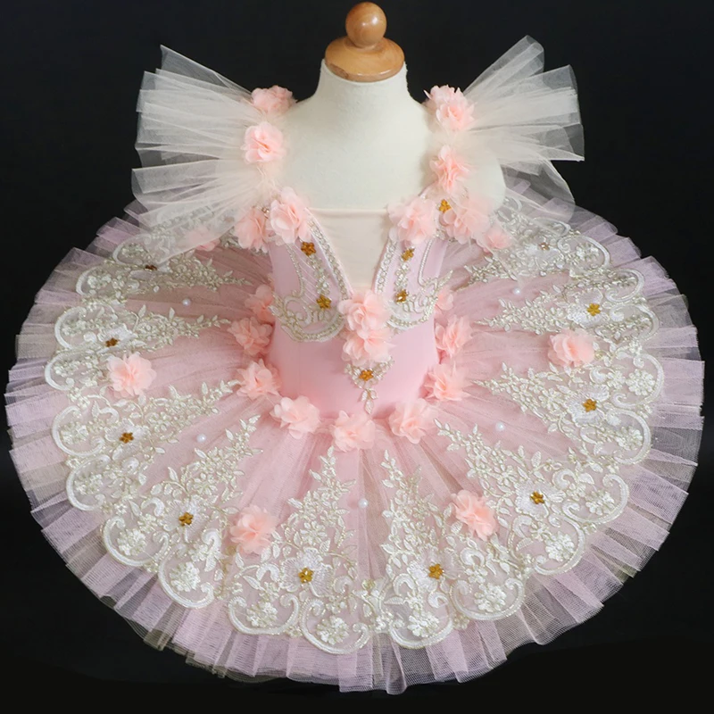 

New Professional Ballet Dress For Girls Tutu Child Swan Lake Costume Red Ballet Dress For Children Pancake Tutu Girls Dancewear