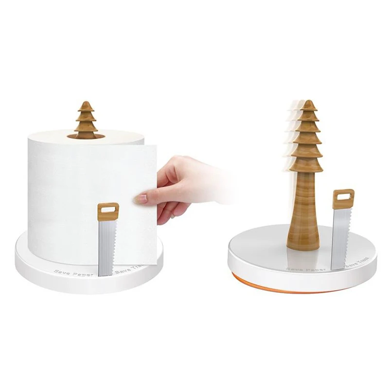 

Creative Tree Shaped Roll Paper Holders Storage Stand for Roll Paper Lumbering Design Modern Tissue Dispenser Tabletop Decor