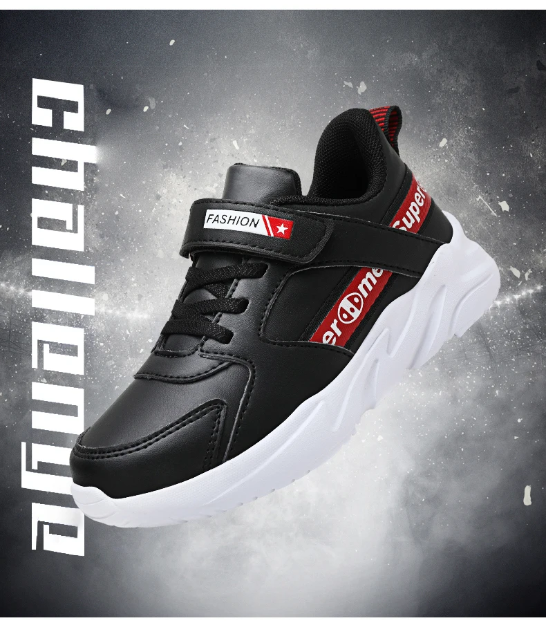 Autumn and winter leather sneakers cheap boys shoes casual shoes