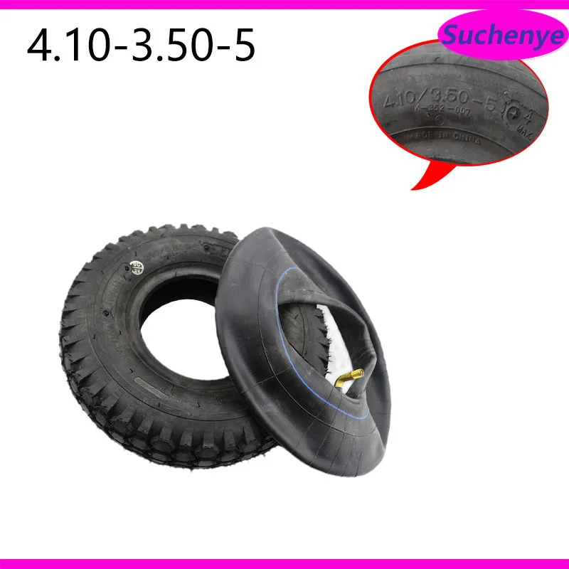 

4.10-4 Pneumatic Tires outer tire 4.10/3.50-4 Inner Tube for ATV Quad Go Kart 47cc 49cc Chunky Fit All Models 4" 4 Inch Tyre