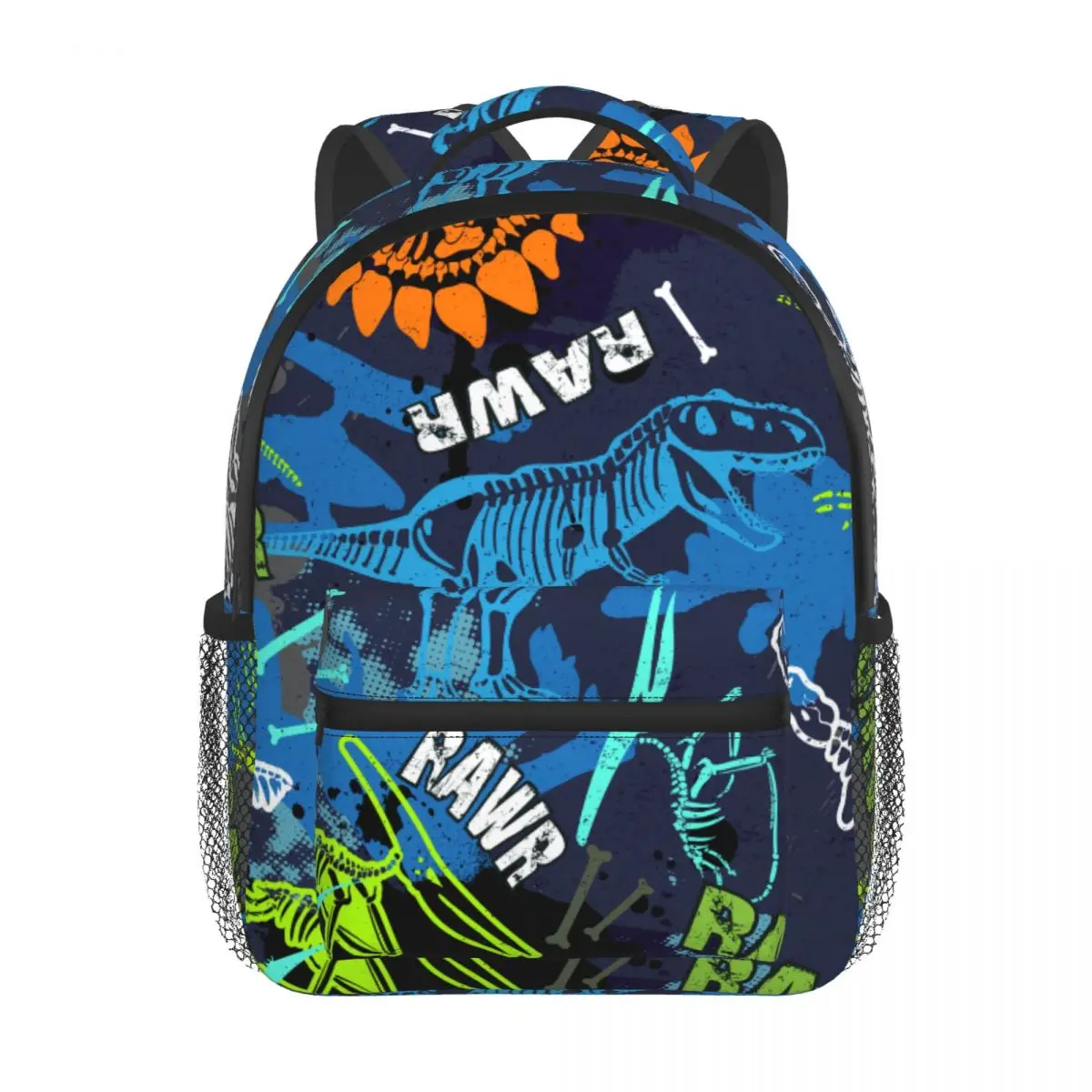 Abstract Dinosaur With Rawr Baby Backpack Kindergarten Schoolbag Kids Children School Bag