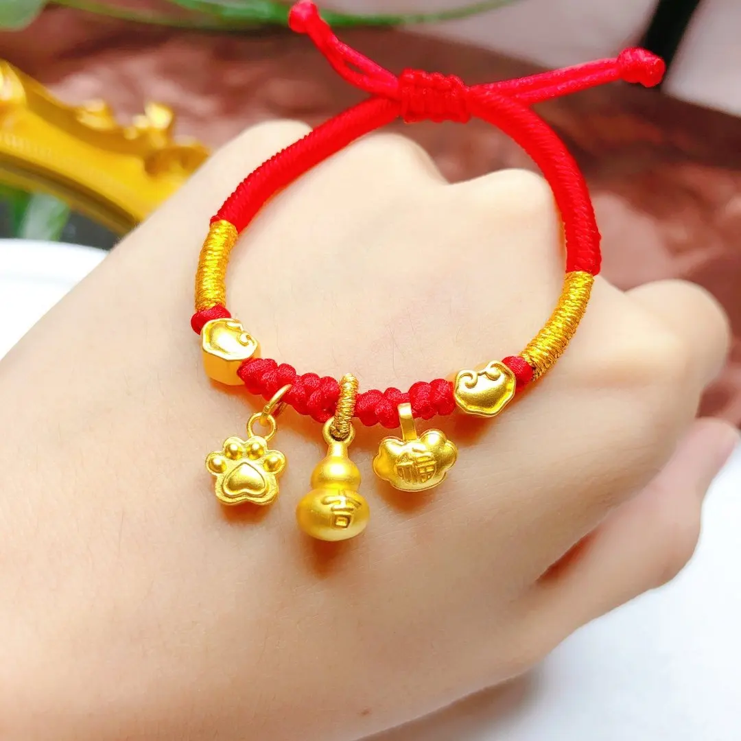 

HX 24K Pure Gold Bracelet Real 999 Solid Gold Bangle Upscale Beautiful Romantic Trendy Classic Jewelry Hot Sell New 2020