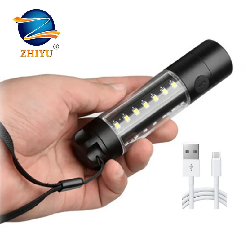 Фонарик ZHIYU T6 COB ультра яркий перезаряжаемый от USB Рабочий фонарь для кемпинга
