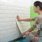 10 листов 70*77 3D кирпичные настенные наклейки самоклеящиеся пенополиэтиленовые обои сделай сам для гостиной ТВ фоновые декоративные панели для детской комнаты