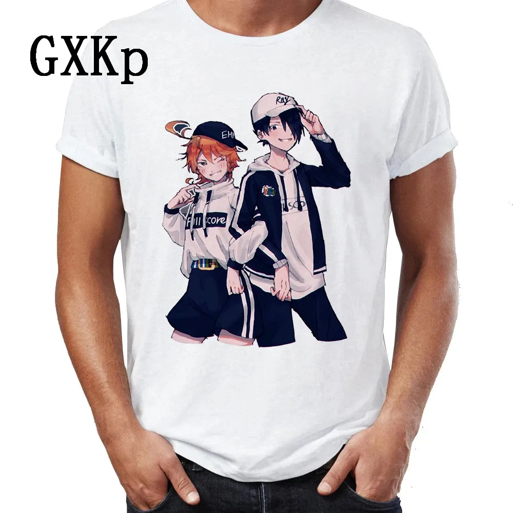 

The Promised Neverland Anime t shirt Harajuku REN Tee Ray Emma and Norman graphic Soft Oversized 81194 Top Female/Man T-shirt