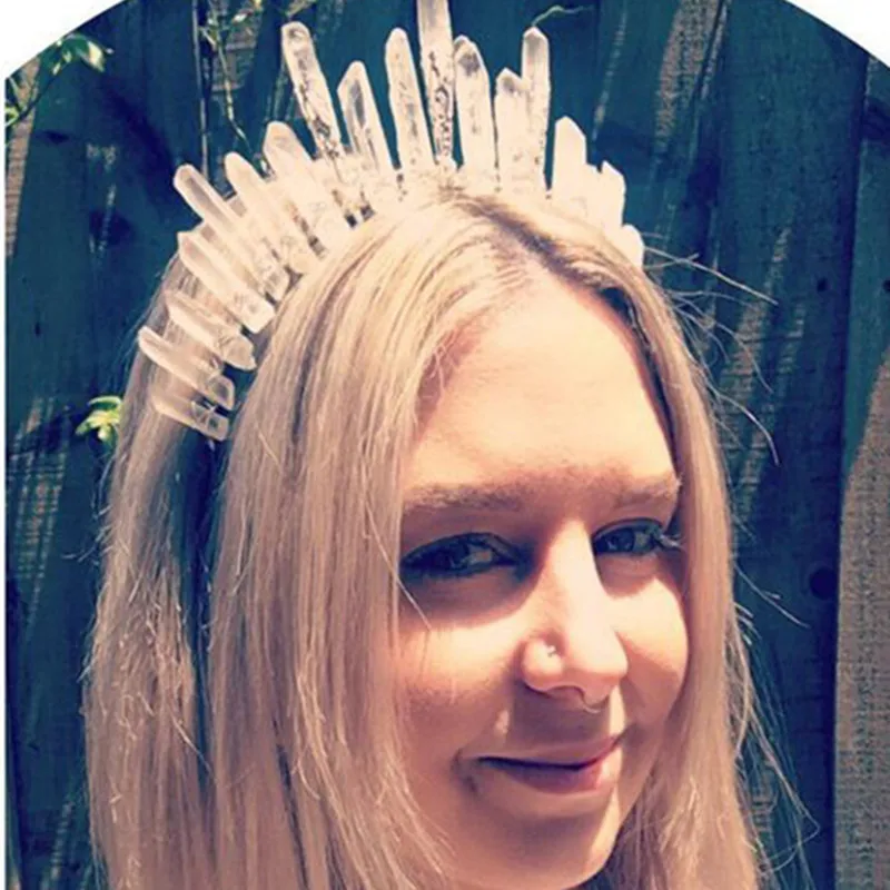 

Mermaid Metal Crystal Jewelry Quartz Accessories Crown Headband Hair Pin Princess Headwear Bride Gift Stick Fairy Pin Hair Pick