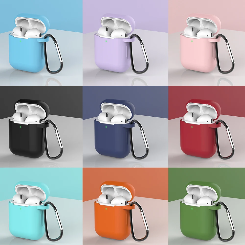 

Силиконовый чехол для Apple Airpods 1, 2, защитный чехол для наушников, чехол для наушников, чехол для Airpods 2, 1, чехол для Airpod Air Pods