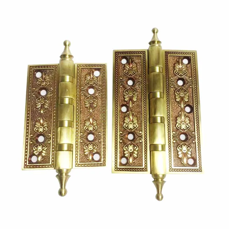 1 шт. роскошные дверные петли с головкой короны Твердые Латунные толстые плоские