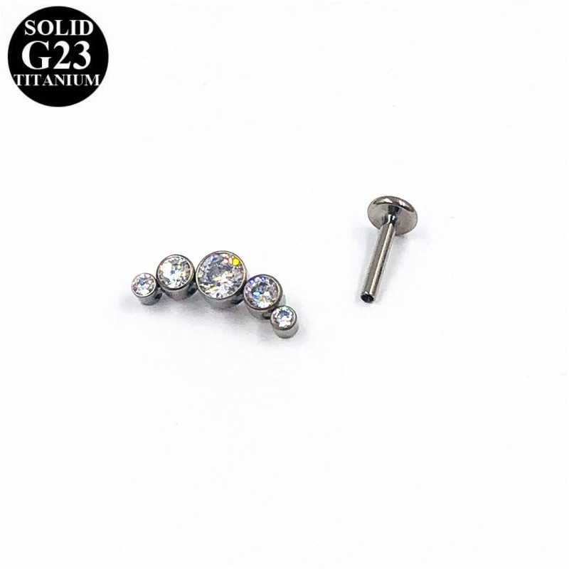 

1.2mm G23 Titanium Opal Ear Cartilage Tragus Helix Piercing Studs Lip Ear Piercing Septum For Women Man Body Jewelry
