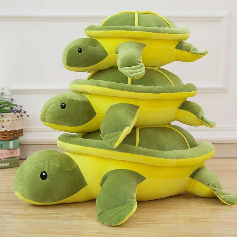 

Free ship green turtle plush toys down cotton soft pillows decor home cushion backrest big eye turtle doll children soft toy