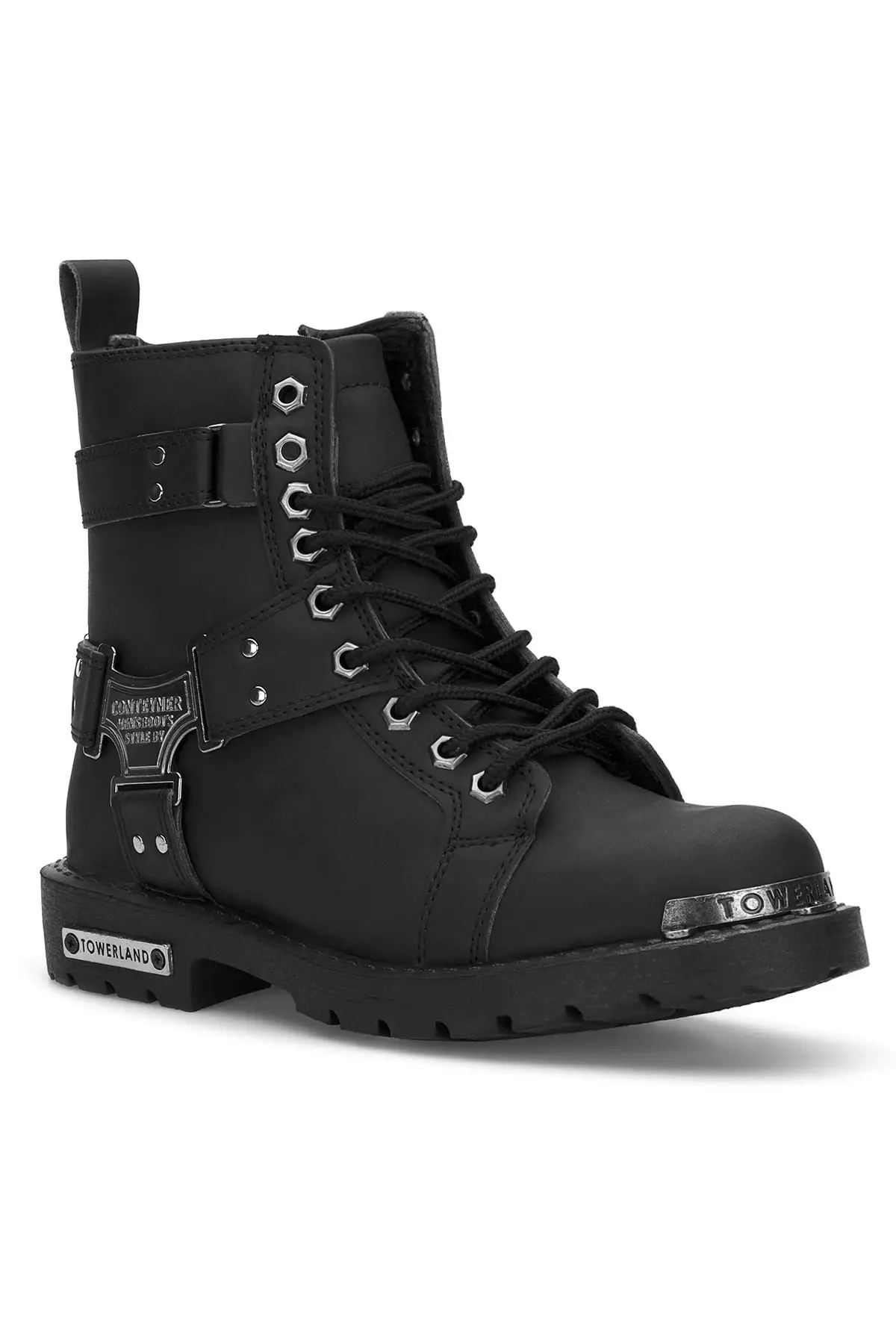 

Women Men Boots Platform Unisex Motorcycle Boots Fashion Unisex Chunky Shoes Metal Decor Black Motorcycle Boots Women boots
