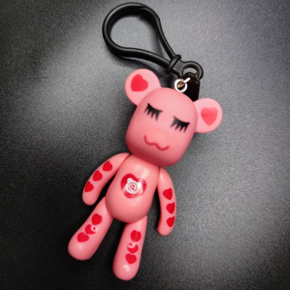 

Cartoon Cute bear Keychain Animal Yellow Bule Pink Emulation Keyring Children Adults Favorite Gift Bag Car Key Pendant Fashion