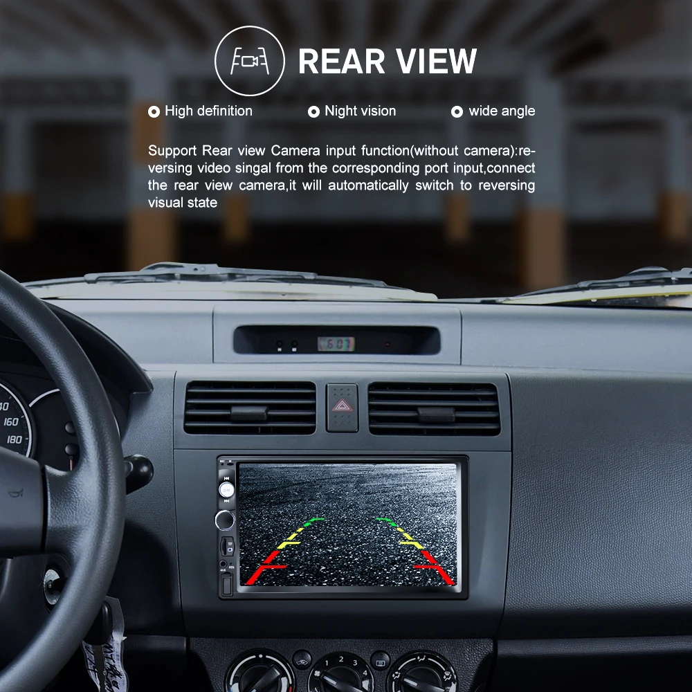 $56.99 Podofo Autoradio 24V Car Stereo Receiver 2 Din Radio Cassette Recorder Coche Con Pantalla Mirrorlink Audio Player Truck Bus Van