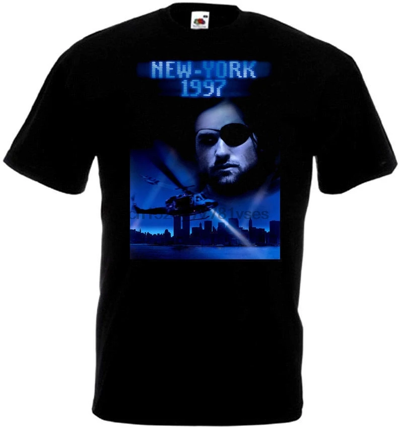 Escape из Нью Йорк v7 футболка черный постер фильма Все Размеры S 3XL 3D мужские