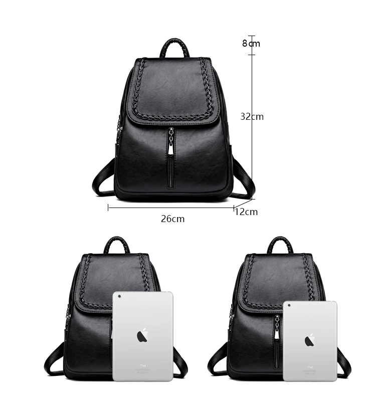 Women Backpack High Quality sheepskin Fashion Backpacks School Bags For Teenage Girls Anti Theft Backpack Bag For Women mochila