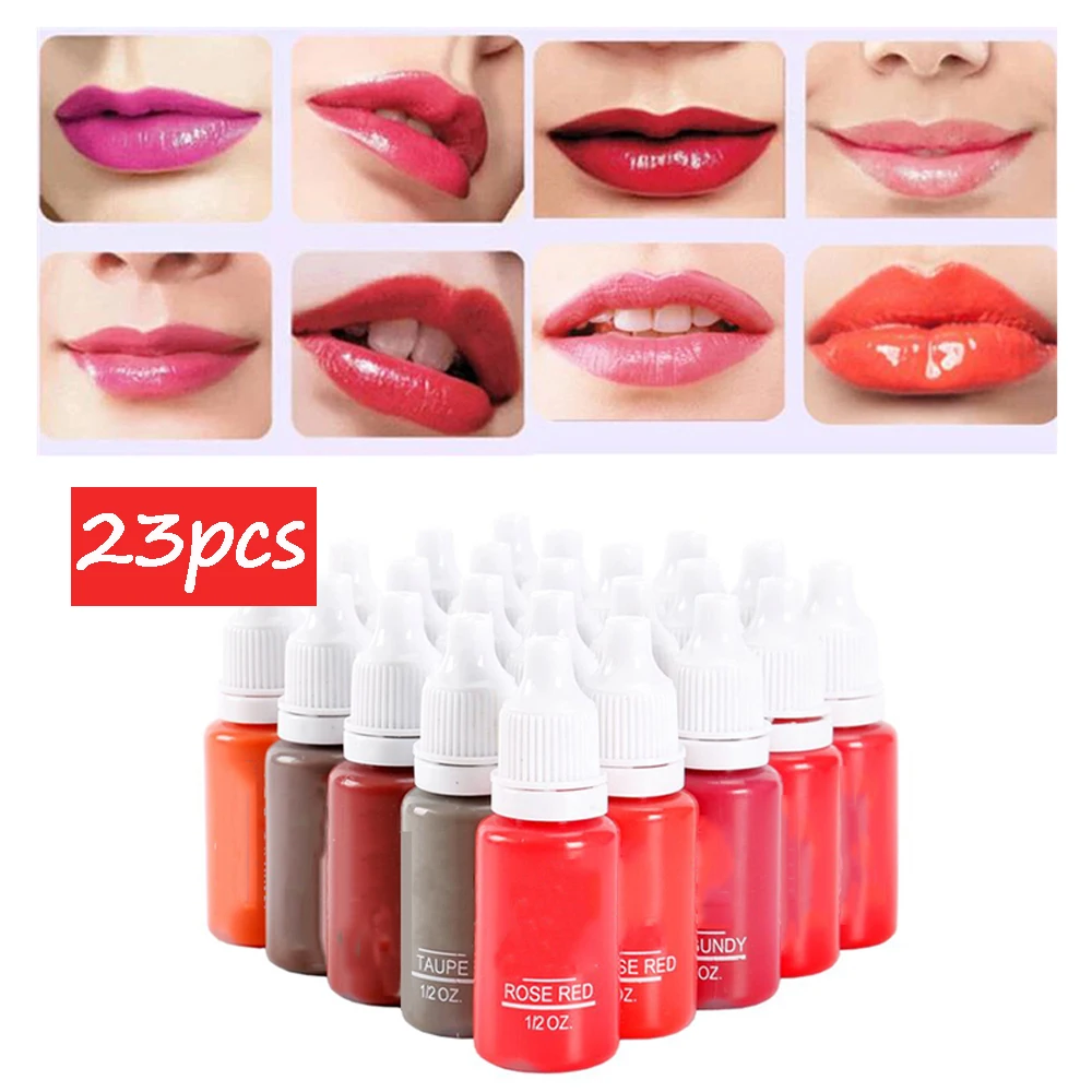 

Free Shipping 15ml Semi Permanent Makeup Eyebrow Tattoo Ink Lips Eye Line Tattoo Color Microblading Pigment Ink for Tattoo