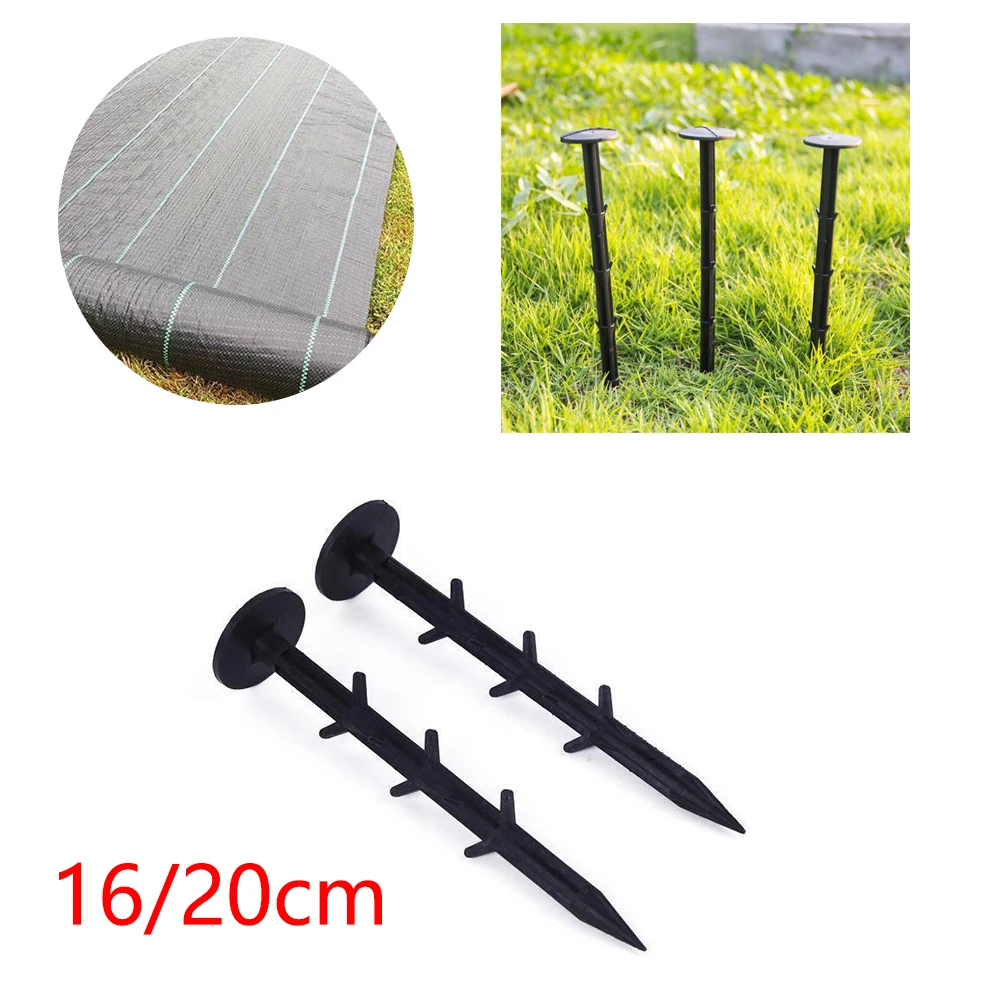 

50Pcs/lot 16/20cm Ground Spikes Strong Toughness Weed Control Fabric Securing Ground Cover Pegs Fixing Anchor Cover Membrane