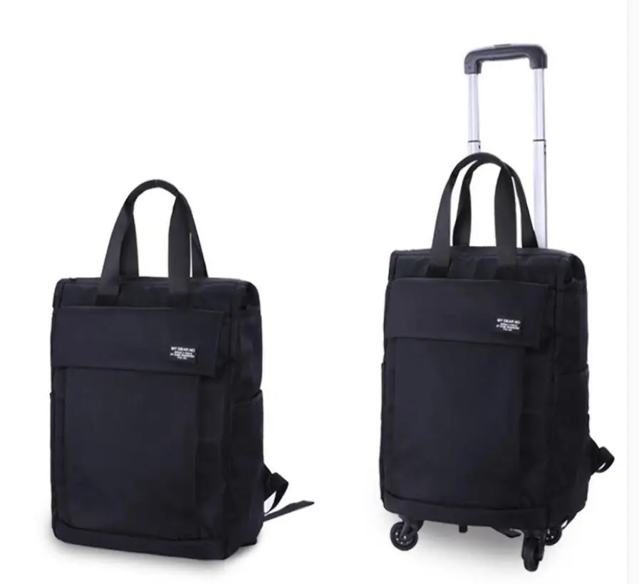Women wheeled Backpacks travel Bags on wheels Women Luggage Travel Trolley Bags Oxford Rolling Luggage Backpack bag with wheels