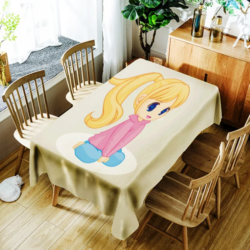 Art Paintings Tablecloth Waterproof Oilcloth Rectangular Decorative Table Cover Washable Tapetes Home Cloths Oilproof | Дом и сад