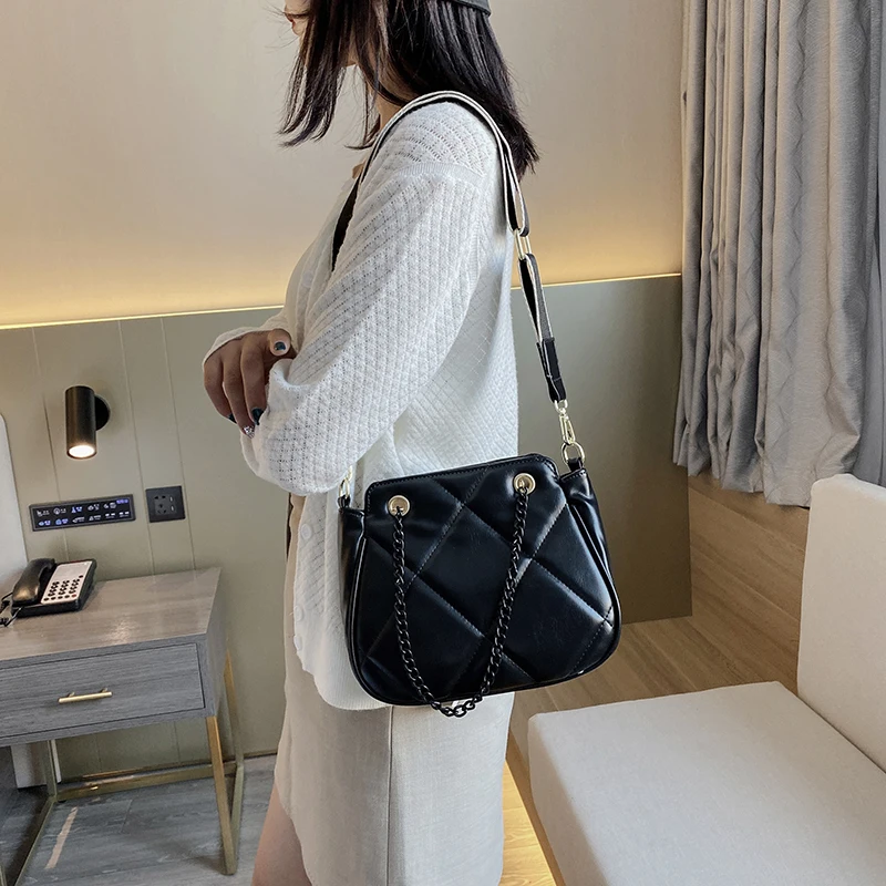 Роскошная дизайнерская женская сумка-мессенджер на одно плечо простая белая