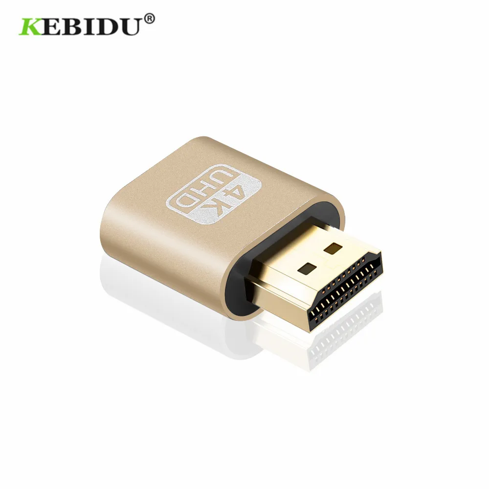 Виртуальный дисплей KEBIDU совместимый с HDMI 4K DDC EDID Подключаемая штепсельная вилка