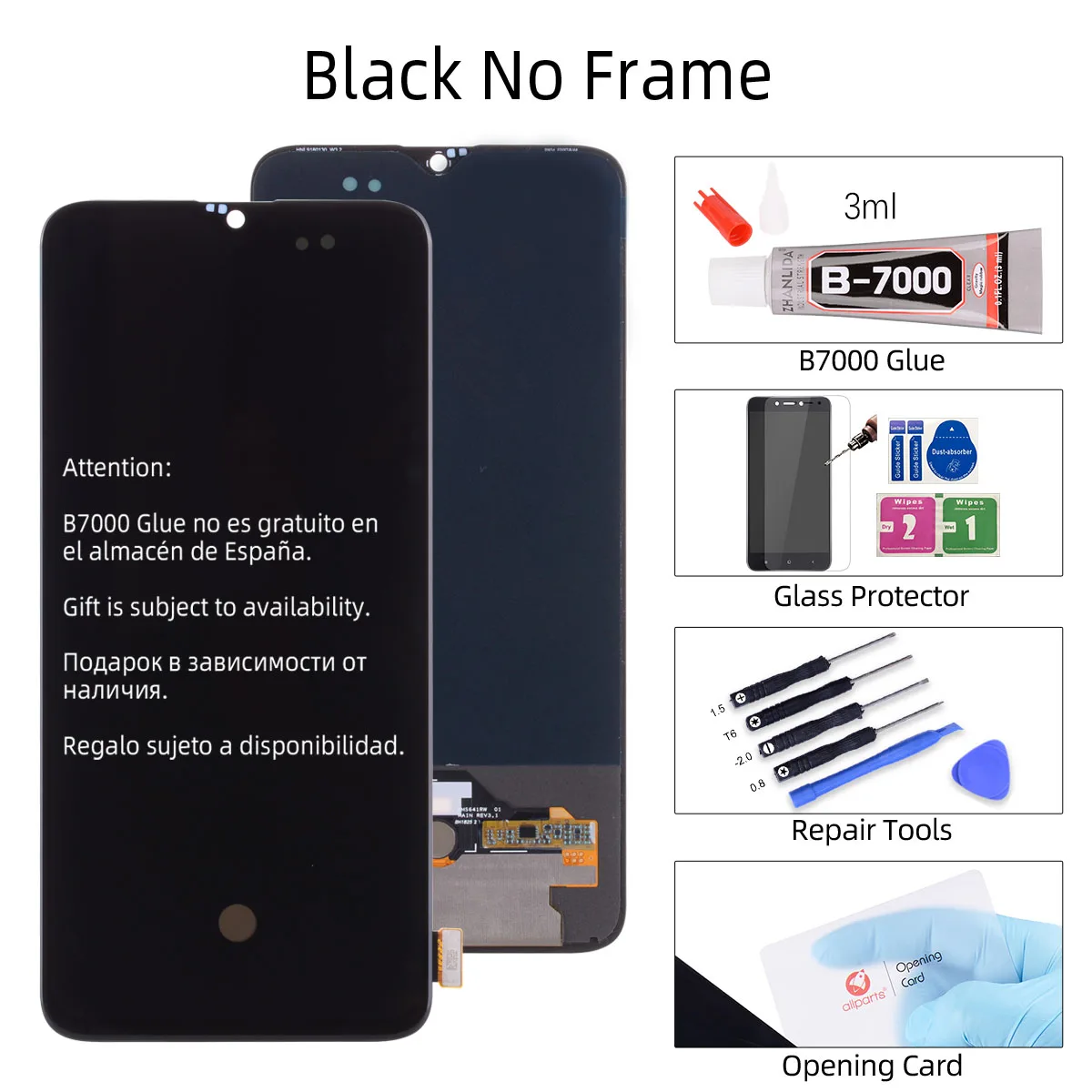 Black Дисплей для Oneplus 6T LCD в сборе с тачскрином 6.41'' черный - Цвет: Black
