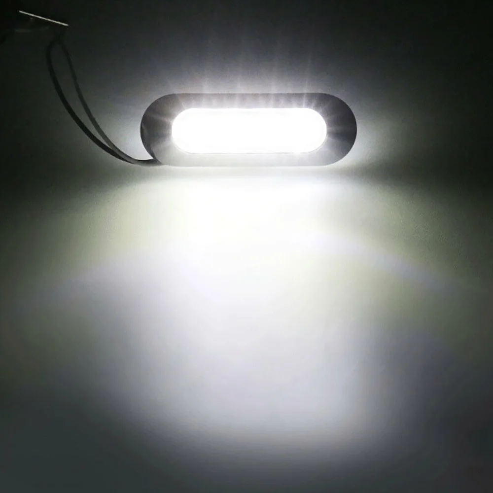 

4pcs White Side Marker Lights Clearance Side Lamp For Truck Trailer Van 12V 24V Waterproof Durable Signal Lamp